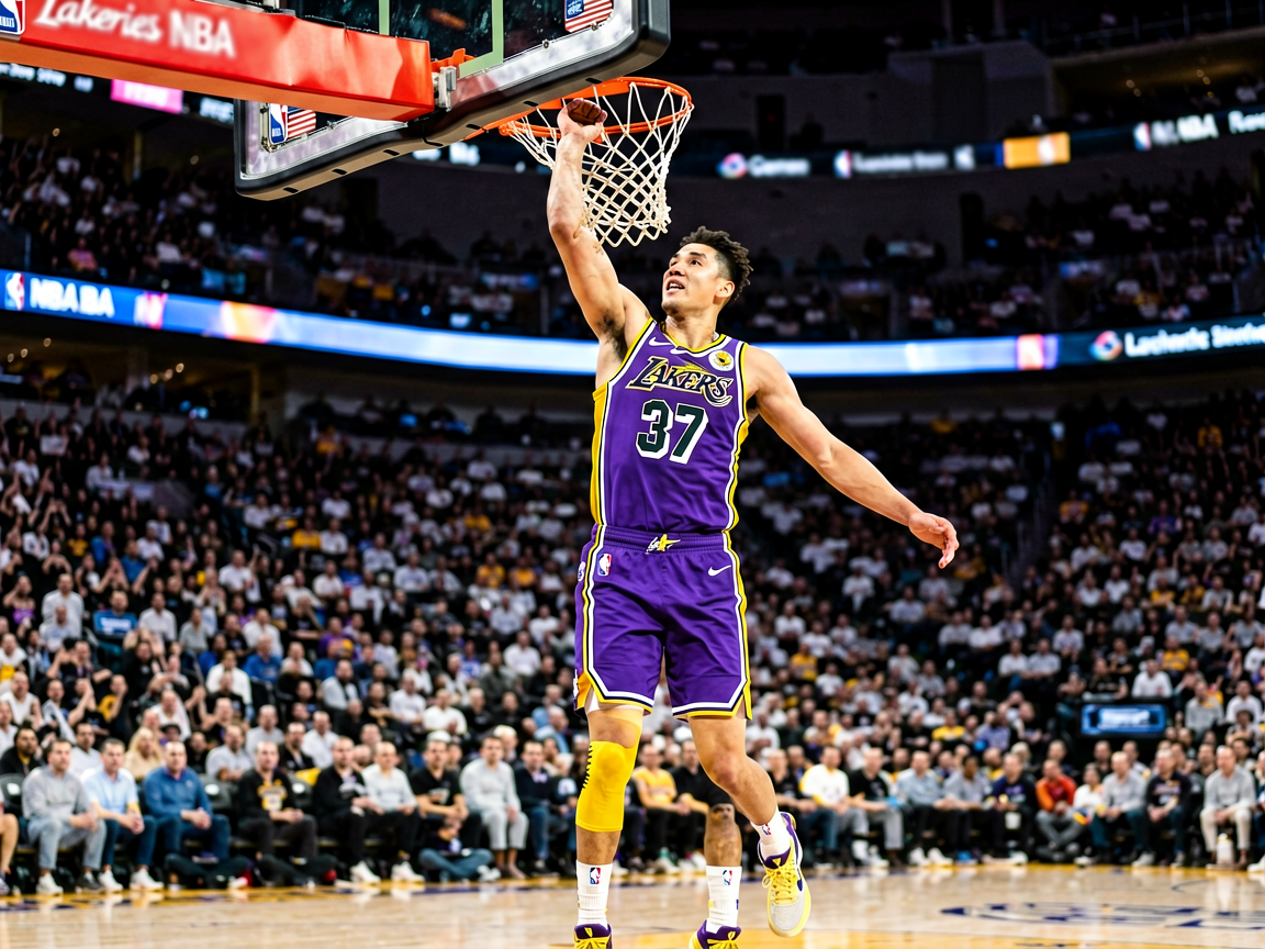 NBA比赛中球员精彩扣篮瞬间